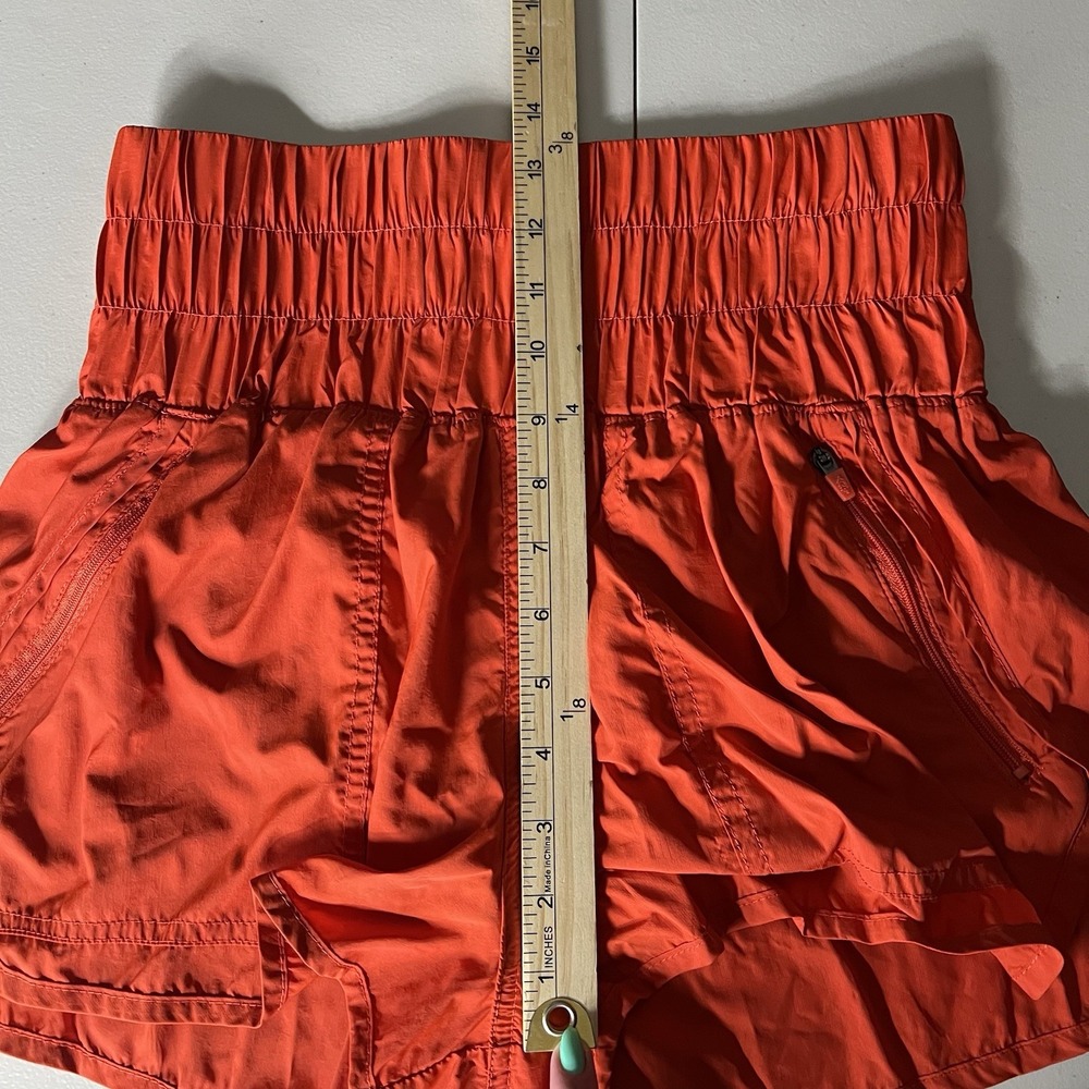 FP Movement‎ Free People The Way Home Athletic Shorts Orange High Waist Medium - Picture 11 of 12